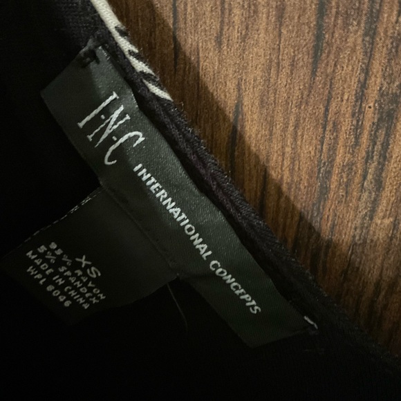 INC International black/cream sleeveless dress - Picture 2 of 4